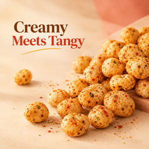 Cheese Tomato Makhana 90gm | Crispy Roasted Fox Nuts | Tangy Creamy Indian <b>Snack</b> | High Fibre Namkeen | Wholesale Makhana Packet - Product Image 2