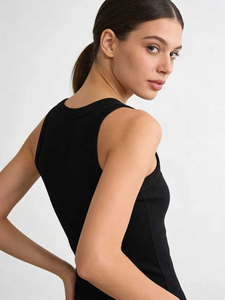 Débardeurs décontractés respirants pour femmes en tissu tricoté polyester/coton - Product Image 4