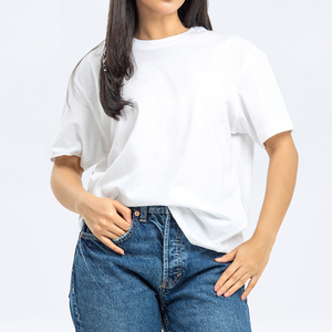 เสื้อยืดผู้หญิงแขนสั้นผ้าฝ้ายนุ่มสบายทรงหลวมคอกลมสวมใส่สบายน้ำหนักเบาป้องกันรังสียูวีสไตล์ฤดูร้อน - Product Image 5