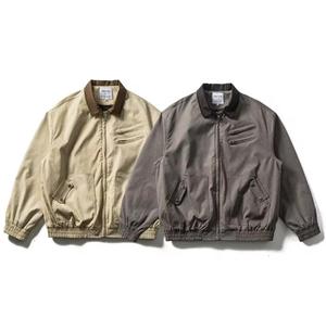 Blouson Bomber en Jean pour Homme, Couleur Unie, Col Rabattu, Fermeture Éclair, Coupe-Vent, Style Décontracté Workwear, Vêtement d'Automne, Coupe Droite - Product Image 1