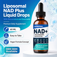 Solution NAD Premium à Marque Blanche 60ml Formule Liposomale avec Resvératrol et Quercétine Supplément OEM ODM pour un Mode de Vie Actif