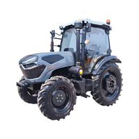 Tracteur agricole 4x4 de 100 CV avec cabine climatisée, moteur diesel haute puissance, système hydraulique robuste et capacité de levage élevée Pro