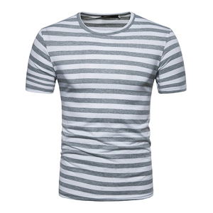 Camiseta a Rayas para Hombre 2026, Nueva Moda, Cuello Redondo, Manga Corta, Corte Ajustado, Estilo Hip Hop, Vintage - Product Image 5