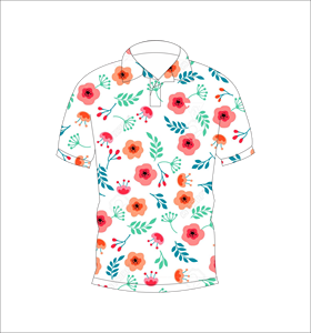 เสื้อโปโลพิมพ์ลายดอกไม้สีขาวสำหรับผู้ชายลำลองฤดูร้อนแขนสั้นแฟชั่นเสื้อยืดกอล์ฟ - Product Image 4