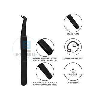 Pince à épiler pour extensions de cils en acier inoxydable robuste, écologique et au style unique - Product Image 2