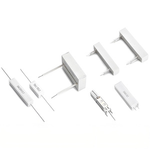 Résistance de ciment 5W 0.1R ~ 100K 1R 10 ohms <span class=keywords><strong>47R</strong></span> boîte à lumière LED boîte à lumière électronique résistance en céramique horizontale - Product Image 3