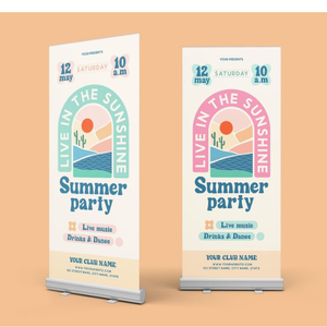 Support d'affichage publicitaire personnalisé imprimé UV pour salons professionnels et marketing promotionnel - Product Image 1