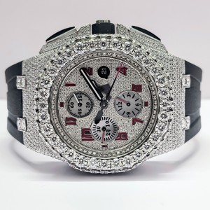 Montre automatique de luxe pour homme en acier inoxydable, qualité excellente, avec diamants, mécanique, idéale comme cadeau, disponible à la vente. - Product Image 1
