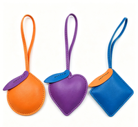 Magnifique porte-clés pendentif en cuir PU artistique, motif citron, impression UV, durable, forme rectangulaire, style mignon