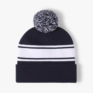 Bonnet en tricot unisexe sans revers, personnalisé avec logo, qualité supérieure, respirant et imperméable, en peluche, classique, pour l'hiver, à prix réduit - Product Image 2