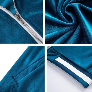 Survêtement en velours pour homme, décontracté, 100 % coton molletonné, style streetwear hiver, survêtement pour femme, coupe régulière, pantalon en velours à jambe large - Product Image 6