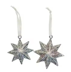 Décoration de Noël en forme d'oiseau avec paillettes dorées à suspendre pour la maison, le salon, la cheminée, ou comme cadeau - Product Image 3