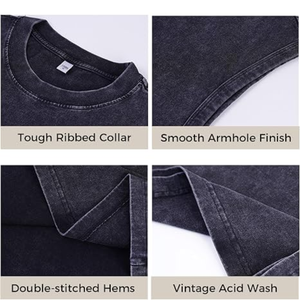 Men’s Sleeveless <b>Tank</b> <b>Tops</b> 3-Pack, Oversized <b>Vintage</b> Washed Muscle Shirts, Heavyweight Cotton Gym Workout T-Shirts - Product Image 6