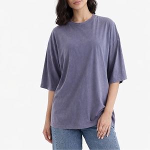 Camiseta Oversize para Mujer, Premium, Holgada, de Algodón, Casual, Moderna, de Media Manga, Tejido Transpirable - Product Image 1