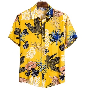 Camisa de playa de manga corta de verano para mujer Hawaiana de diseño personalizado, Material de algodón con gráfico Floral estampado, decoración bordada en 3D - Product Image 3