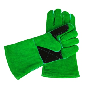 Reinforced Cowhide Split Leather Gloves Anti-Heat Anti-Vibration Heavy Duty Welding Firefighting Safety <b>Cuff</b> Cotton Hand <b>Arm</b> - Product Image 3