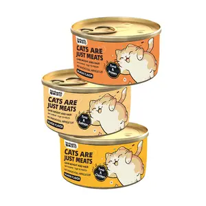 Frisches nasses Katzenfutter Fisch/Hühnchen Shredden Dosen Katzenfreuden Huhn natürliches funktionelles Haustierfutter 85 g/Stück