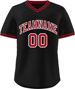 2026 Custom V Neck Baseball Shirt Short Sleeve Breathable 100%Polyester <b>Mesh</b> <b>Plus</b> <b>Size</b> Pullover Teams Club Sports Jersey Low MOQ - Product Image 5