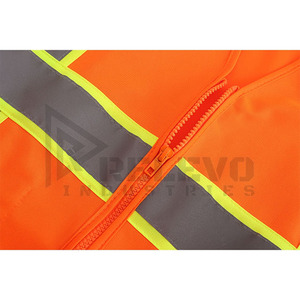 เสื้อกั๊กสะท้อนแสงนิรภัย 120 GSM โพลีเอสเตอร์ PU น้ำหนักเบา ชุดทำงานแบบมองเห็นได้ชัดเจน สำหรับขายส่ง - Product Image 6