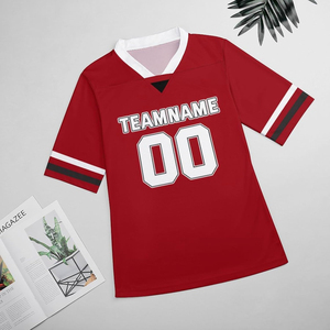 Maillots de football personnalisés de haute qualité pour équipes adultes – Design de logo imprimé sur mesure – Maillots de football américain unisexes - Product Image 4