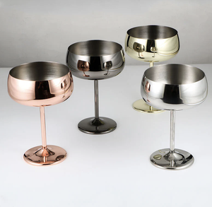 Verre à Martini en Acier Inoxydable Rose Cuivré Antique 450ml – Gobelet à Vin, Cocktail, Champagne – Accessoires de Bar Rose - Product Image 1