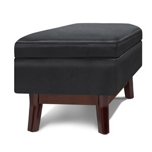 Set elegante sgabello e Ottoman con pouf rettangolare - Product Image 3