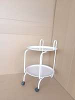 Meuble de salon pliable en acier inoxydable Lumetal au design moderne, étagère de rangement mobile, petite table d'appoint, table de chevet, table basse