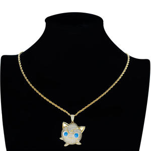 Collier pour chat mignon, bijou animalier plaqué or, pendentif charmant, style Iced Out, pour un usage quotidien - Product Image 5