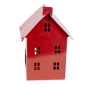 Top Quality Red Iron House Shape Candle <b>Holder</b> Lantern Christmas Desktop Decoration Elegant Metal <b>Tealight</b> <b>Holder</b> For Home - Product Image 1