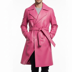Venta Directa de Fábrica, Gabardina Ecológica, Transpirable y Personalizable para Hombre, Tejido Suave, Diseño Clásico, Manga Larga, Hecha de Cuero - Product Image 5