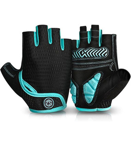 Gants de musculation et de cyclisme ajustables, respirants, imperméables, à demi-doigts, avec logo personnalisé pour hommes et femmes, pour la musculation et la gym. - Product Image 4