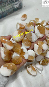 Cabochon en cristal de scolecite de pêche 100% naturel, certifié par un tiers, prix de gros, pierre pour la fabrication de bijoux faits à la main, bagues et pendentifs - Product Image 3