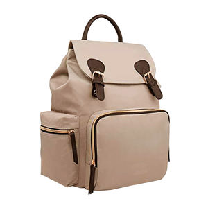 Sac à dos à langer vintage en cuir véritable personnalisé par le fabricant, convertible en sac de voyage pour bébé, avec fermeture éclair, poignée souple et grande capacité - Product Image 6