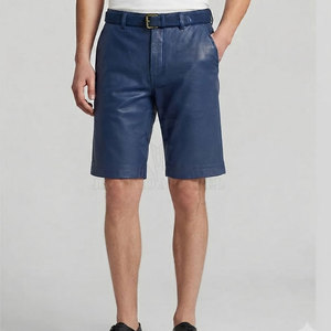 Pantalones Cortos de Cuero Sintético de Primera Calidad para Hombre, Corte Holgado, Largo hasta la Rodilla, con Diseño de Cintura Ajustable - Product Image 4