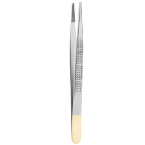 Pinzas TC de 6-3/4 Pulgadas (17 cm) con 1x2 Dientes de Carburo de Tungsteno Reutilizables para Cirugía Plástica, Instrumento Quirúrgico para Agarrar Tejidos - Product Image 4