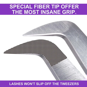 Pinzas para extensión de pestañas para cuidado de belleza, instrumentos para pestañas con logotipo personalizado, estilo de agarre de diamante. - Product Image 2