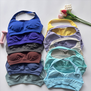 Conjunto de Yoga para Mujer, Diseño Moderno, Personalizado, Sólido, Transpirable, Sin Costuras, Deportivo, Halter, para Deportes de Impacto, Gimnasio - Product Image 5