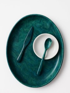 Eco Friendly Round Serving <b>Tray</b> With Textured Swirl Finish Polished Minimalist Tableware Polished Finish <b>Storage</b> <b>tray</b> - Product Image 1
