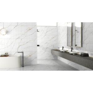 Azulejo de porcelana esmaltada tallada de gran formato 600x1200 con textura de lujo para revestimiento de paredes en propiedades inmobiliarias comerciales - Product Image 2