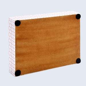 Boîte de rangement blanche à motif hexagonal avec bordure orange, organisateur de bijoux rectangulaire - Product Image 4