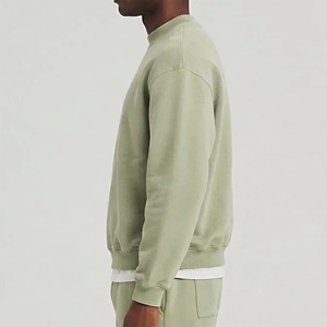 Sweat-shirts décontractés pour hommes, col rond, épaules tombantes, personnalisables avec logo brodé, hiver, 350 g/m², poids lourd, 61 % coton, 39 % polyester - Product Image 2