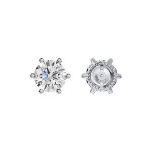 Boucles d'oreilles en argent 925 avec diamant de laboratoire certifié IGI, RJC ODM OEM, bijoux fins éthiques, plaqué rhodium, cadeau d'anniversaire de mariage EA501940 - Product Image 3