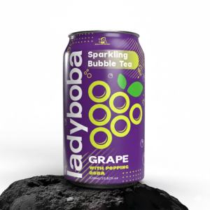 Thé à bulles pétillantes aromatisé à la pêche/au raisin 310ml en canette facile à ouvrir - Product Image 2