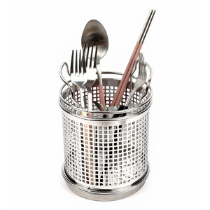 Porte-couverts en métal populaire, support à ustensiles en cuivre martelé, style ferme décoratif, pour table à manger domestique - Product Image 2