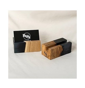 Indian Handicrafts Resin Wood Business Card Holder Office Desk Top Use High Quality Card Holder For Office Home Hotel Desk Top - Product Image 2