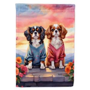 Cavalier Spaniel Two Hearts <b>Garden</b> <b>Flag</b> Multicolor Decorative Yard Banner for Patio Artwork Mailbox <b>Flag</b> for Flower Beds <b>Garden</b> - Product Image 1