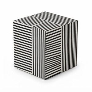 Taburete de lujo con incrustaciones florales verdes, mesa auxiliar en forma de U hecha a mano, muebles indios personalizados con incrustaciones para decoración de sala de estar - Product Image 2