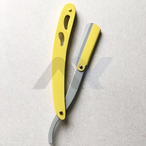 High Quality Disposable Barber Straight Razor <b>Single</b> Replaceable Stainless Steel Blade Private Label Professional Shaving Tool - Product Image 5