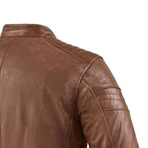 Chaqueta de Cuero para Motociclista, Estilo Clásico, para Invierno, con Cierre, Diseño Moderno, Servicio OEM - Product Image 5