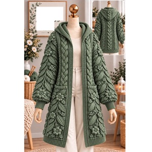Pulls 100% acrylique ou coton, calibre 12, pour femmes, très tendance, style décontracté, pour la saison hivernale, fournisseur du Bangladesh. - Product Image 1